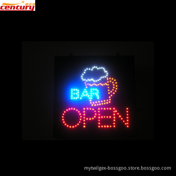 hot sale china factory price flashing bar open animated led sign